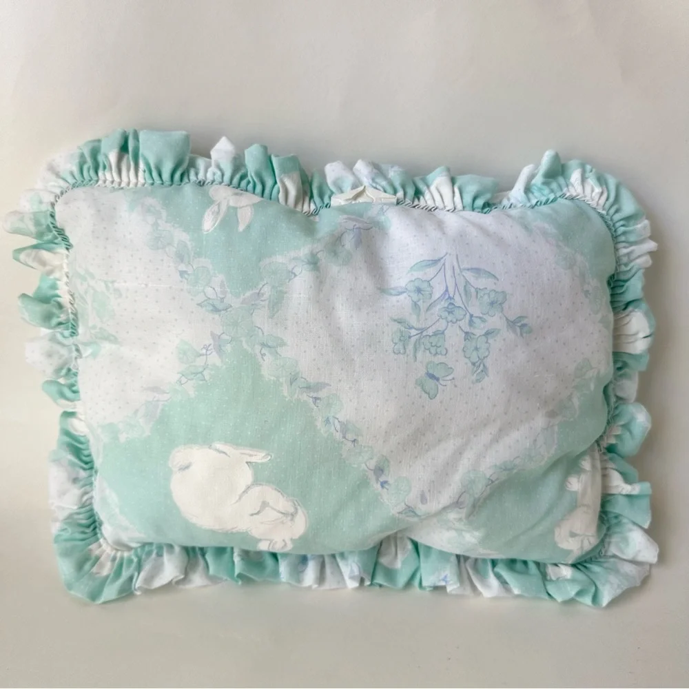 Vintage Bunny Print Pillow